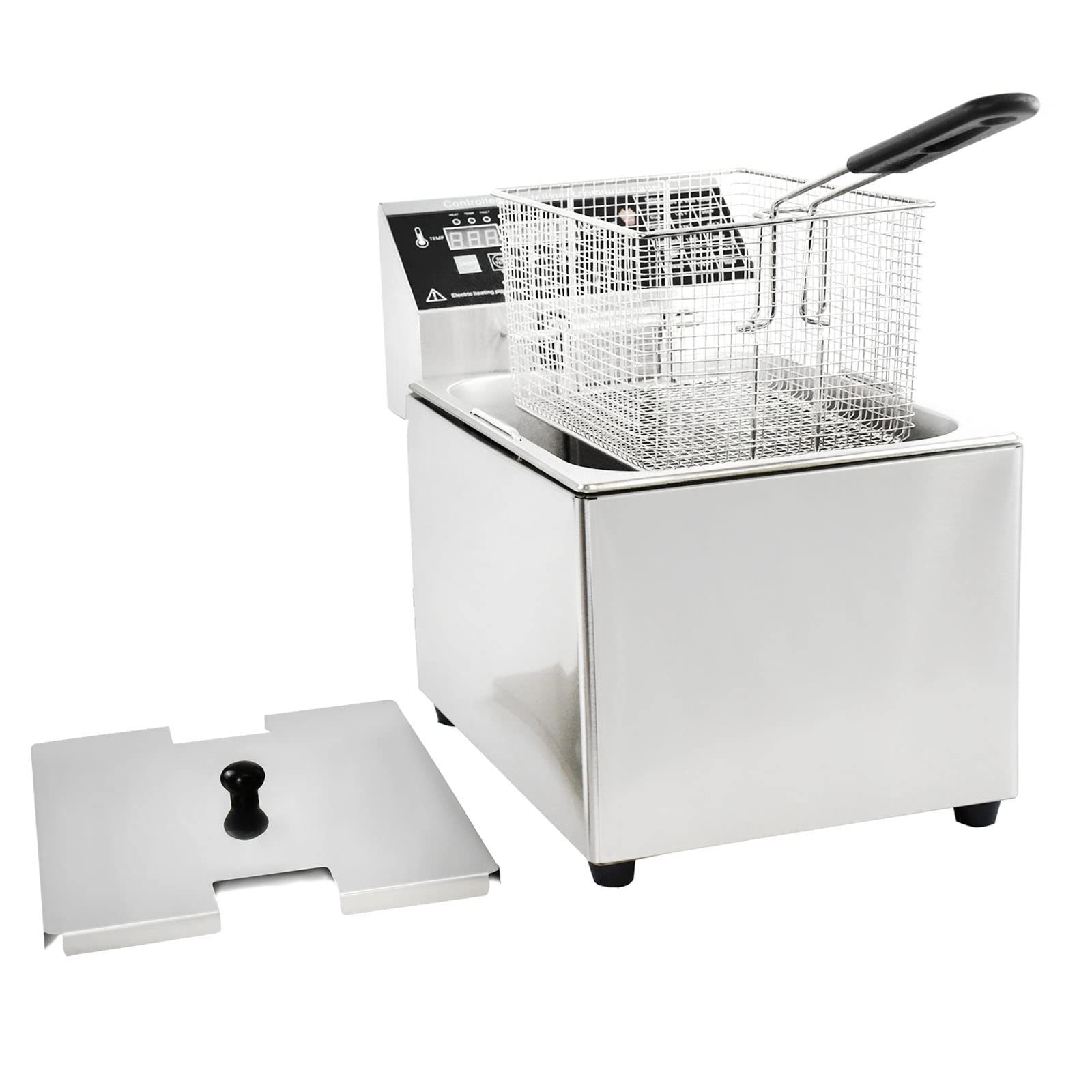 Commercial Electric Deep Fryer with Baskets - 8L Capacity, Intelligent Temperature Control for Restaurant & Kitchen Use - Perfect for Frying Chicken, Fish, French Fries & More