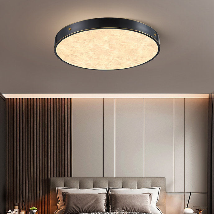 Modern LED Ceiling Light with Marble & Brass Finish - Stylish Lighting for Living Room, Bedroom, or Dining Area