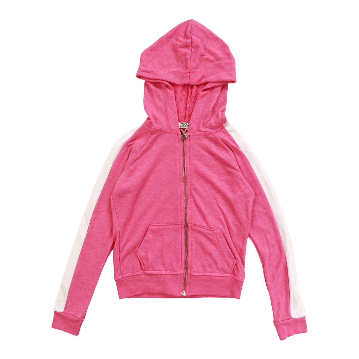 T2Love Women's Long Sleeve Contrast Hooded Zip Jacket - Pink | Casual Outerwear for Fall & Winter | Perfect for Streetwear, Travel & Everyday Fashion