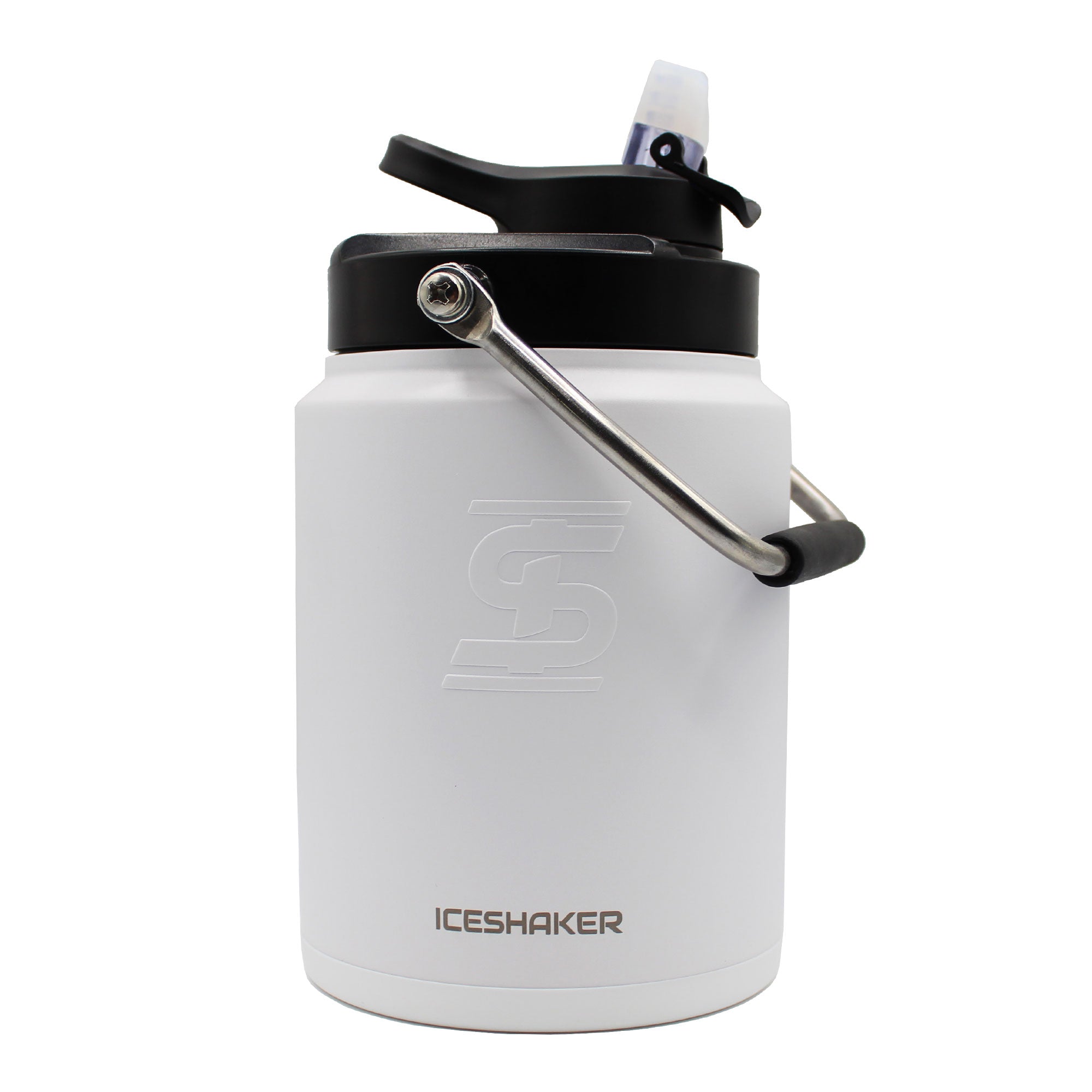 Half Gallon Jug with Non-Slip Silicone Base - Durable White Water Bottle for Kitchen, Office & Outdoor Activities