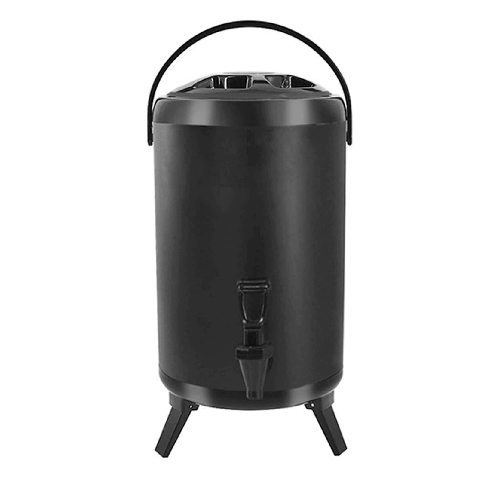 Stainless Steel Insulated Beverage Dispenser 10L - Thermal Hot & Cold Drink Dispenser for Coffee, Tea, Hot Chocolate, Milk, Juice & Water - Perfect for Parties, Events, Catering & Outdoor Gatherings (Black)