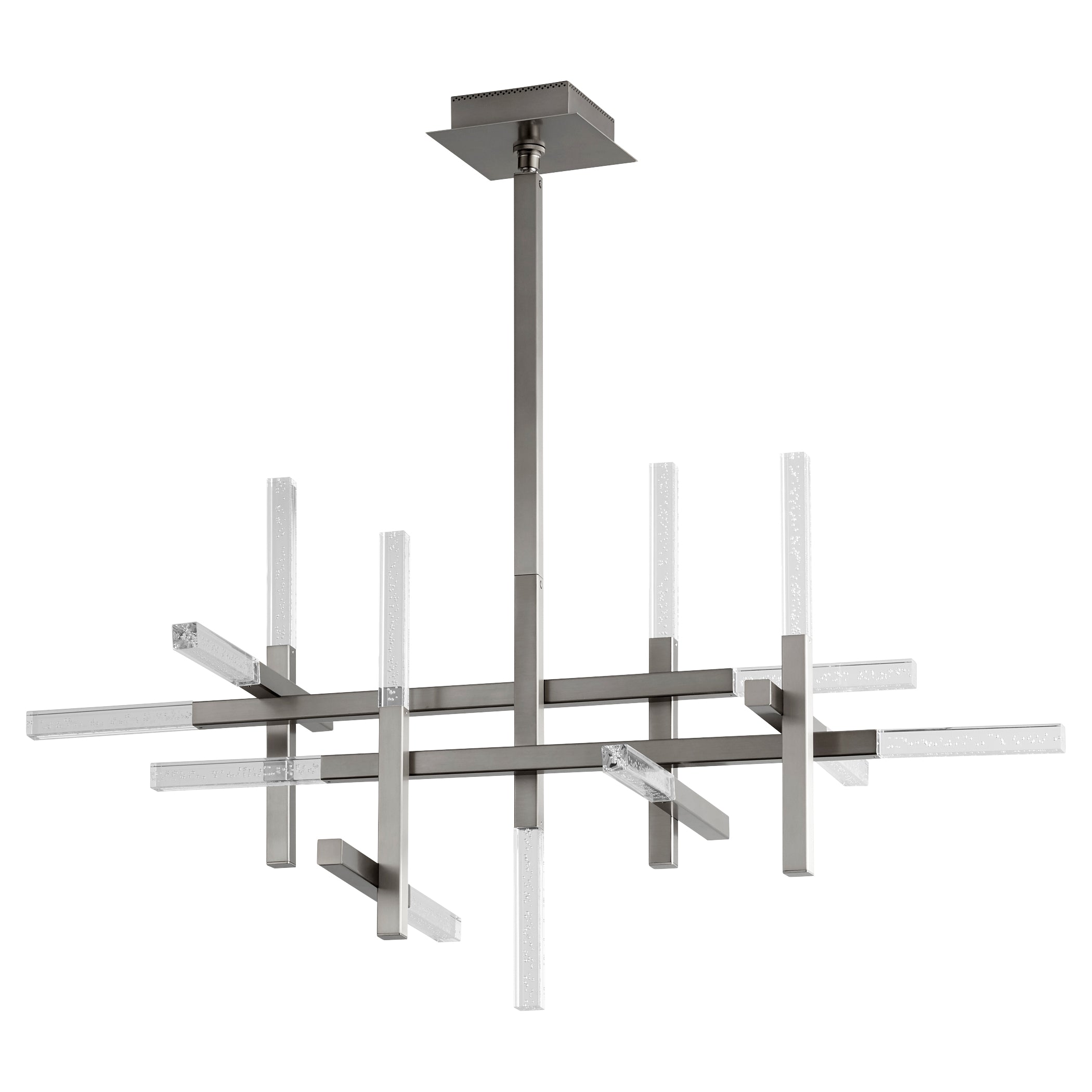 Oxygen Atlantis 3 637 24-Light Chandelier in Satin Nickel Finish - Elegant Dining Room & Foyer Lighting Fixture for Modern Homes