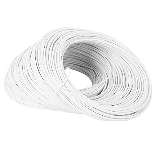100M Galvanized Iron Wire - Heavy Duty White Cable Ties for Toys, Wires & Storage Organization - Perfect for Home, Office & DIY Projects