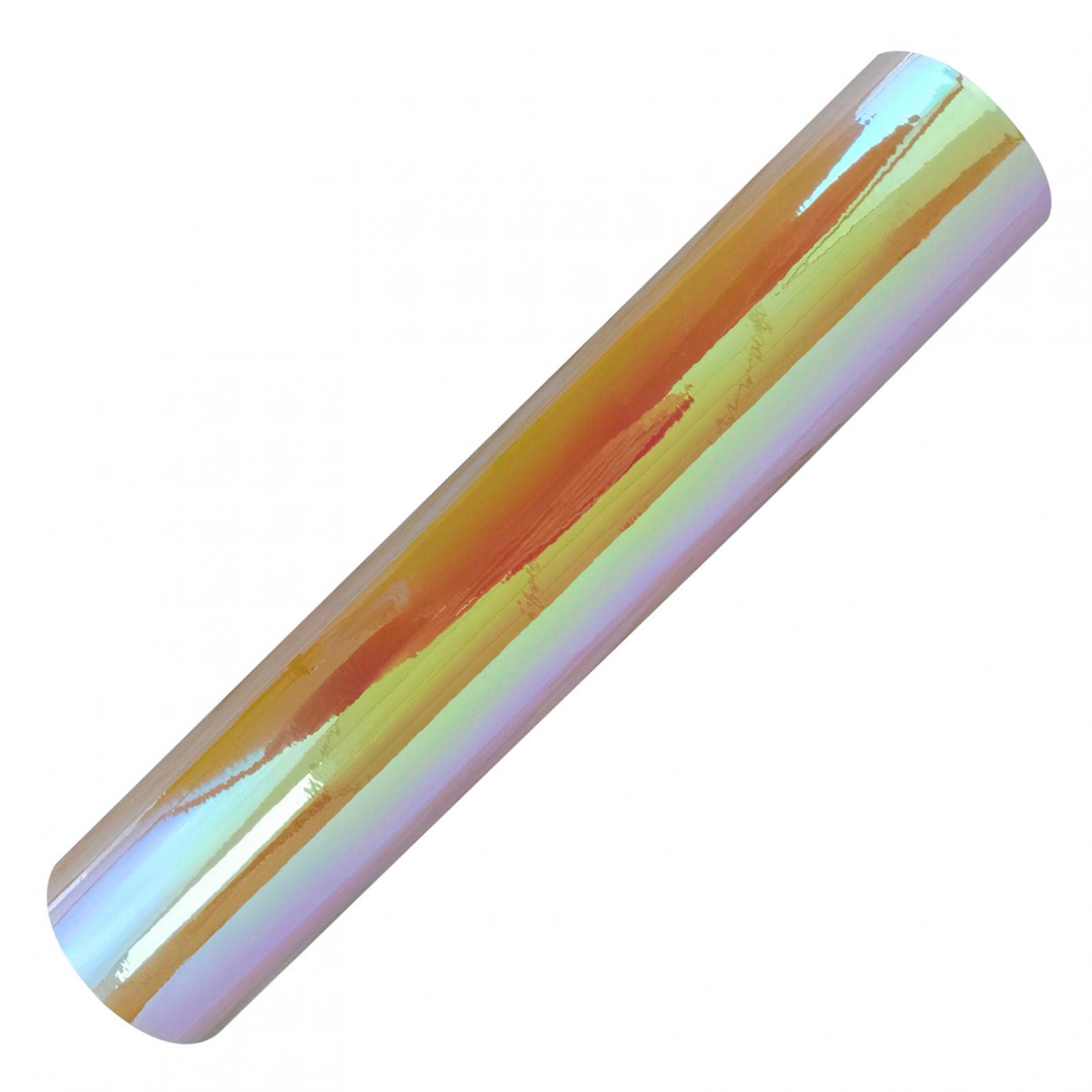 Holographic Heat Transfer Vinyl Roll - Color Stripe Pattern HTV Vinyl for DIY T-Shirts, Bags & Fabric Crafts | Iron-On Vinyl for Clothing & Textile Projects