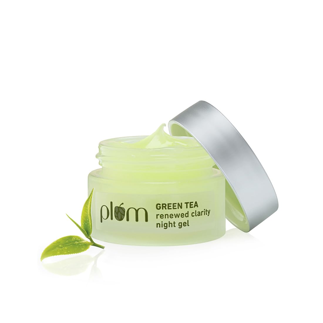 Plum Green Tea Renewed Clarity Night Gel Mini - Hydrating & Acne-Fighting Face Moisturizer for Oily Skin | Lightweight, Quick-Absorbing, Non-Sticky Vegan Gel | Perfect for Nighttime Skincare Routine & Travel