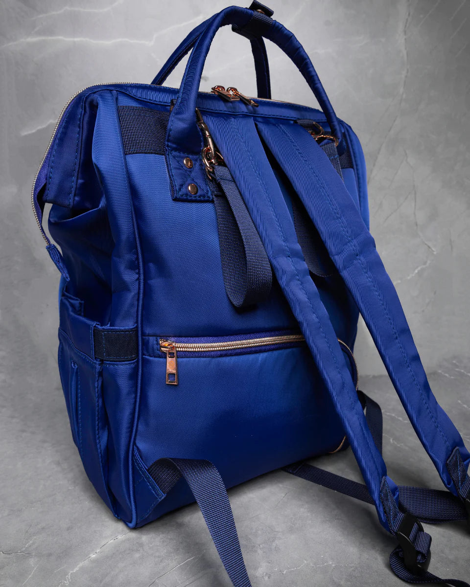 Premium Pro Bag 2.0 - Durable Navy Blue Backpack for Work, Travel & Gym | Water-Resistant Laptop Bag with USB Charging Port | Ideal for Commuters, Students & Professionals