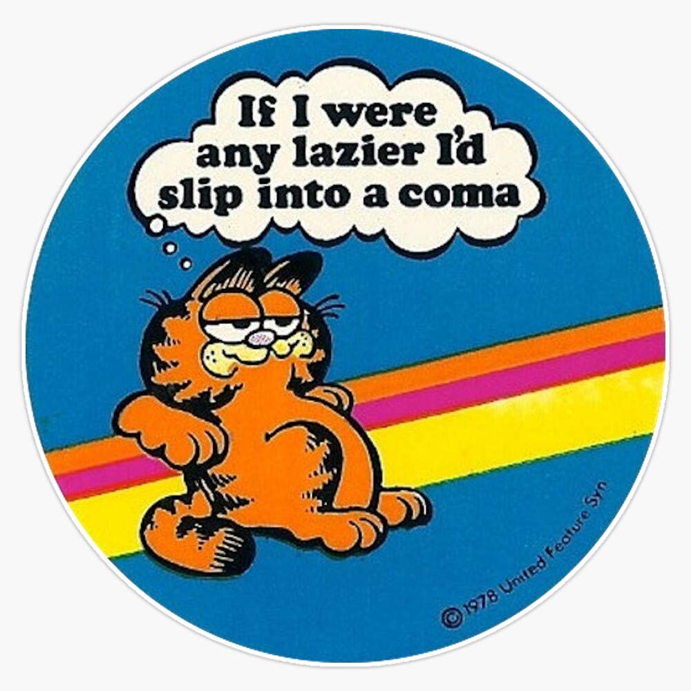 Vintage Garfield Vinyl Sticker Decal by Leyland Designs - 5