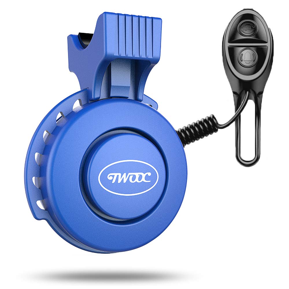 Electric Bike Horn - 100-120DB Waterproof Electronic Bicycle Bell with 4 Sound Modes & Rechargeable Battery (Blue) - Perfect for Commuting, Cycling Safety & Urban Riding