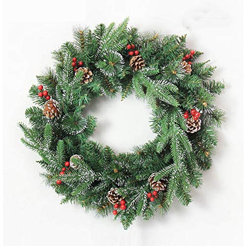 ZMDZA Snowflake Pine Needles Artificial Christmas Wreath - DIY Holiday Decor, Wedding & Bridal Accessories, Festive Home Decoration for Door, Wall, and Tabletop