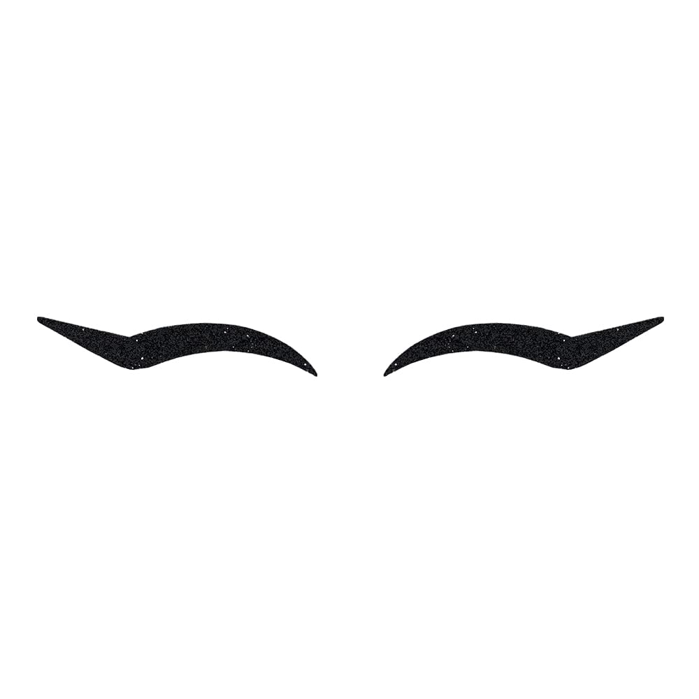Comet Busters Glitter Black Eyeliner Stickers (EYE064) - Waterproof Eye Makeup Decals for Party, Halloween & Cosplay