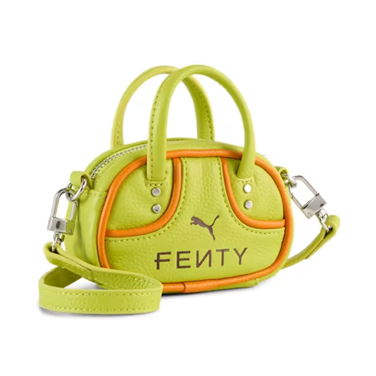 FENTY 0.2L Mini Crossbody Bag in Lime Sheen Pumpkin Pie - Perfect for Everyday Use, Travel & Night Out