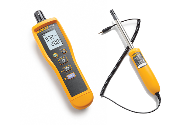 Fluke 972B Digital Temperature and Humidity Meter with External Sensor - Accurate HVAC, Industrial, and Laboratory Environmental Monitoring