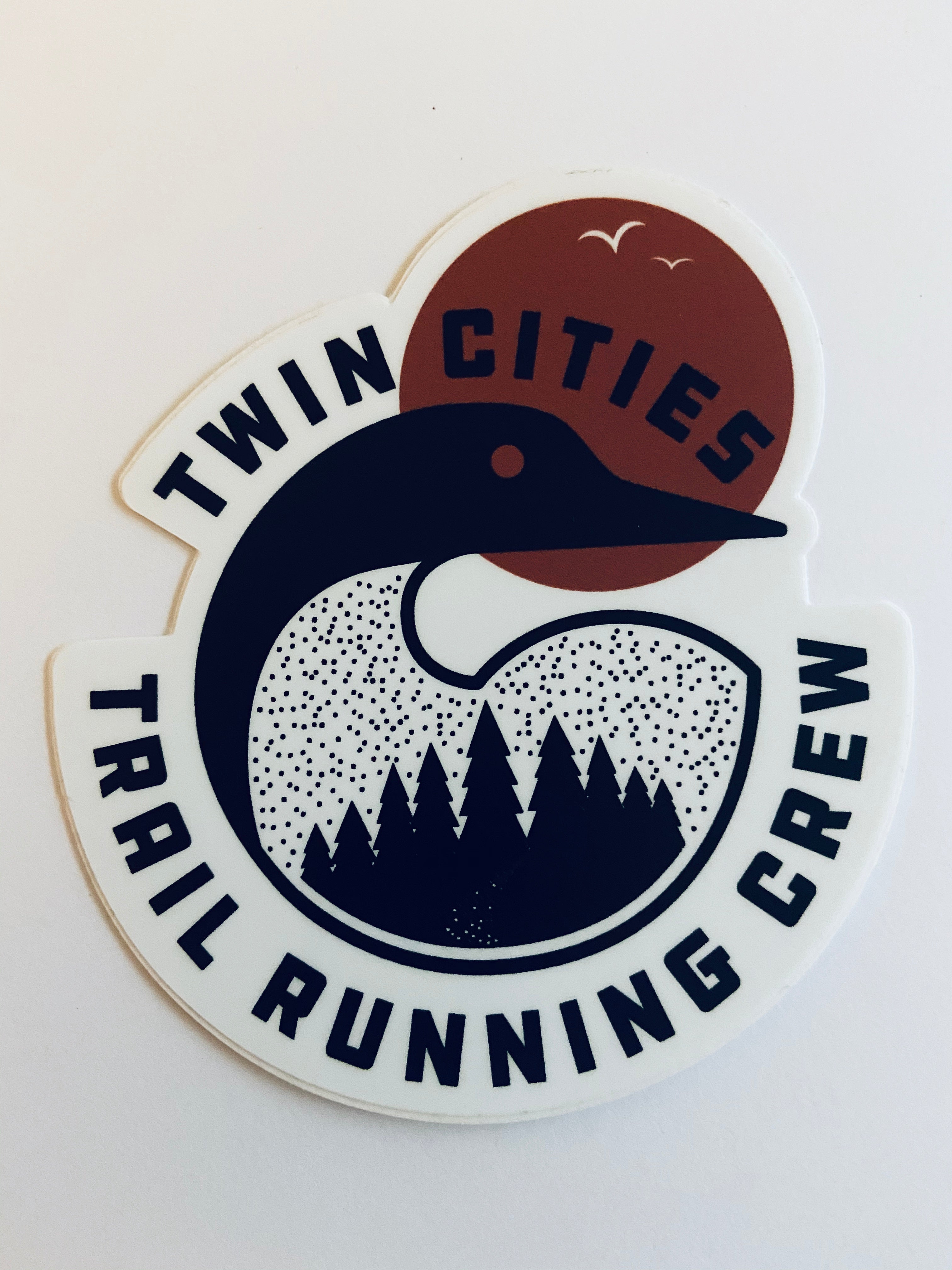 Twin Cities Trail Running Crew Sticker - Waterproof Vinyl Decal for Runners, Hikers & Outdoor Enthusiasts - Perfect for Laptops, Water Bottles & Gear - Show Your Love for Minnesota Trails