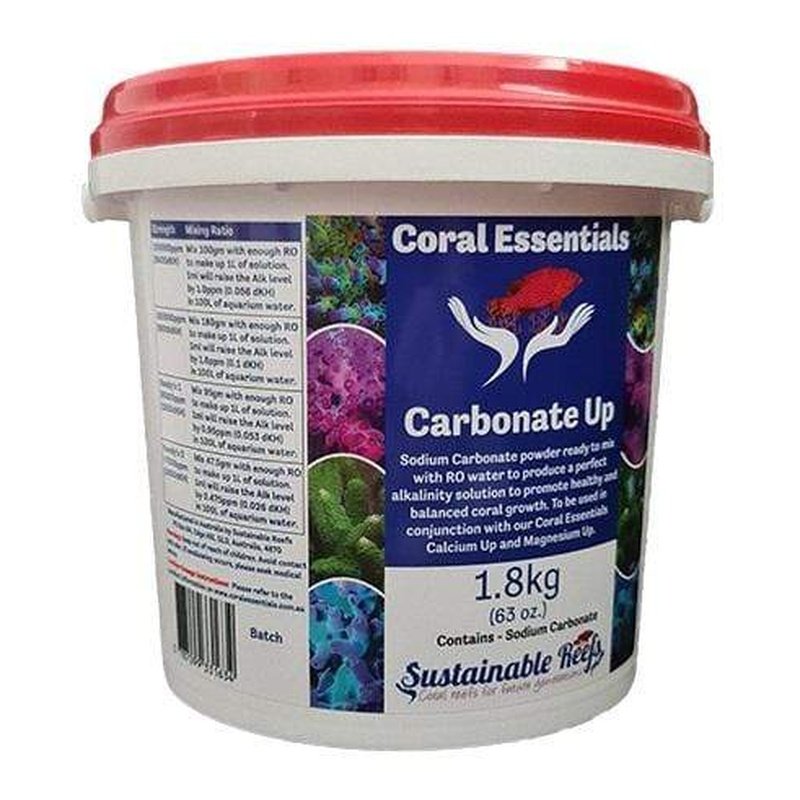 Coral Essentials Carbonate UP 1.8kg - Premium Aquarium Calcium Carbonate Supplement for Saltwater Reef Tanks & Coral Growth - Ideal for Marine Fish Tanks, Reef Aquariums, and Coral Fragmentation