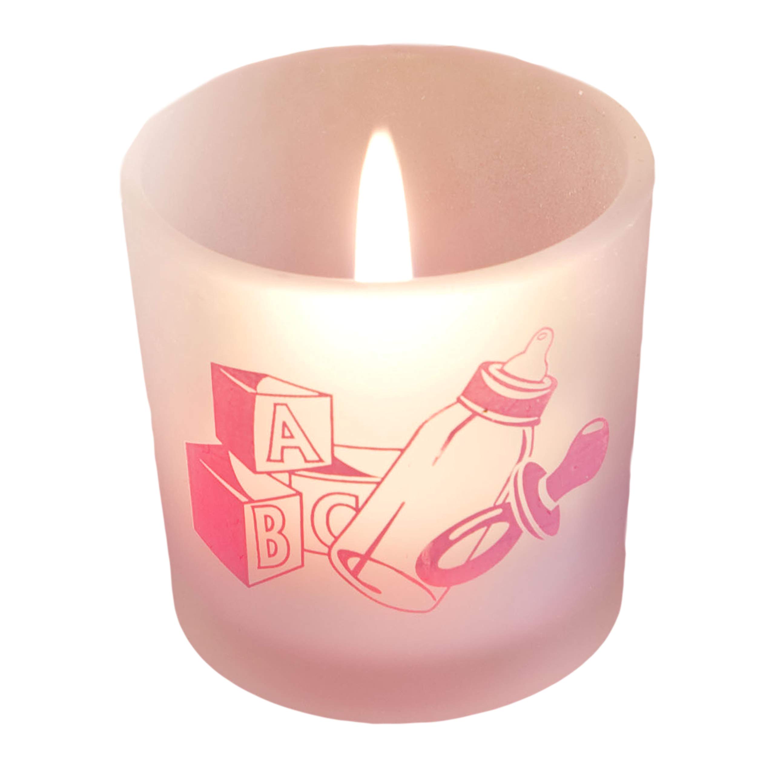 FASHIONCRAFT 8356 Pink Baby Girl Themed Candles - 70 Pack Baby Shower Favors for Girls, Gender Reveal Party Decorations & Newborn Celebration Gifts