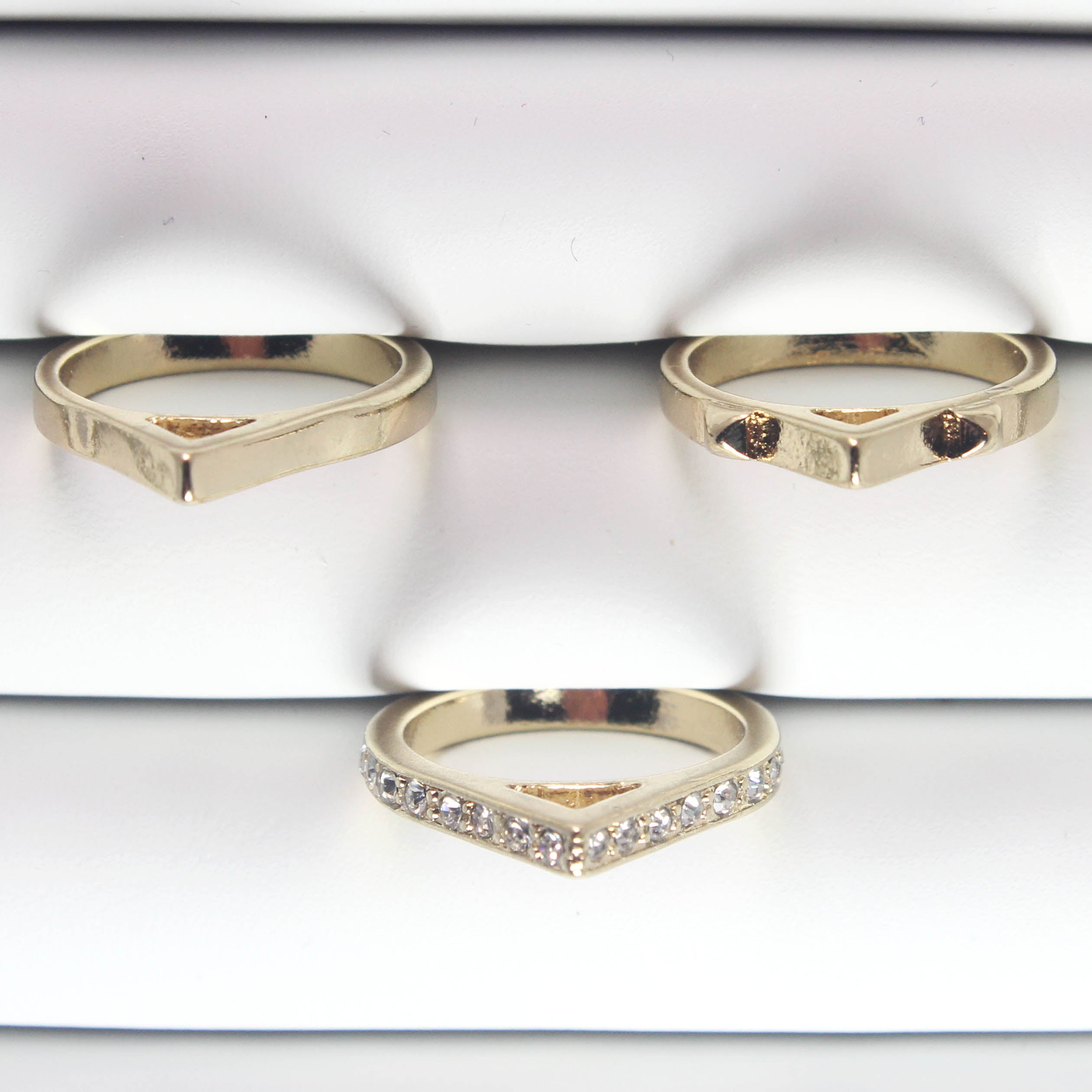 3-Piece Stackable Ring Set for Women - Trendy Gold & Silver Rings for Everyday Wear - Perfect for Layering, Gifting, and Special Occasions