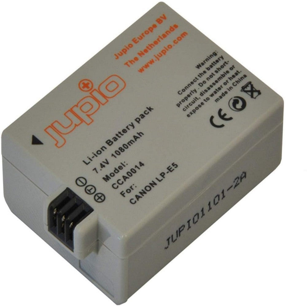 Jupio Replacement Camera Battery for Canon LP-E5 / NB-ES 7.4V 1080mAh - Compatible with Canon DSLR Cameras - Perfect for Travel, Photography & Professional Shoots