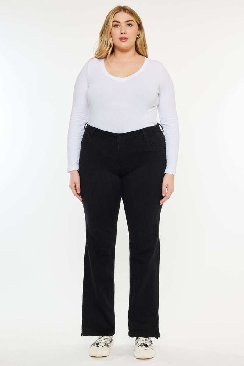 Erin Mid Rise Bootcut Jeans for Women - Plus Size Stretch Denim Pants, Comfortable & Flattering Fit - Perfect for Casual Wear, Office & Night Out