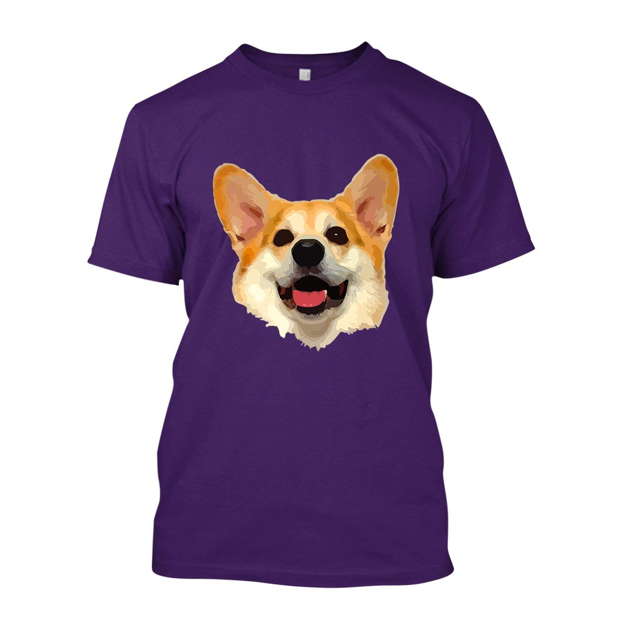 Corgi Face T-Shirt for Men & Women - 100% Cotton Unisex Graphic Tee - Casual Wear for Dog Lovers, Everyday Outfits & Corgi Fan Gifts