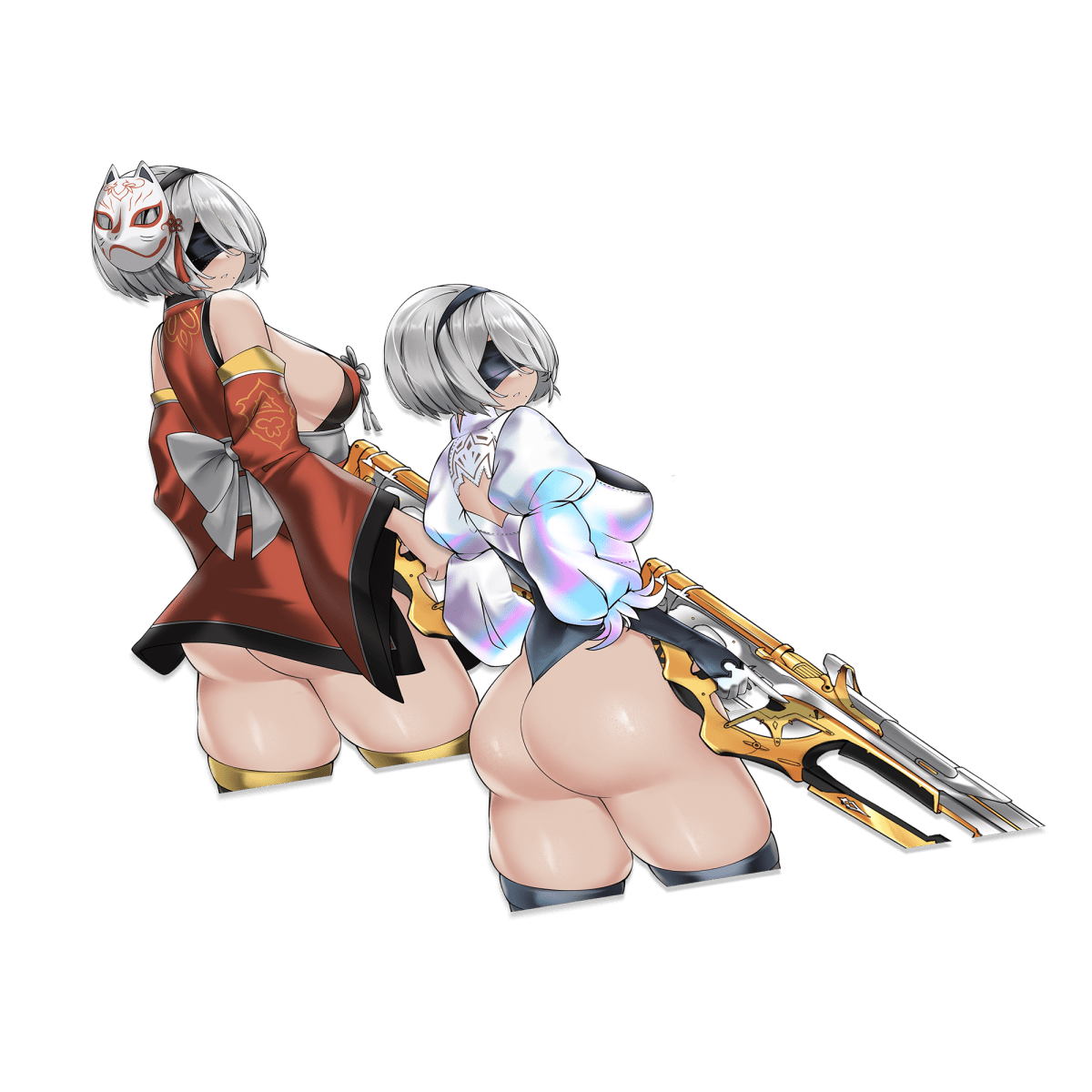 NIKKE Stickers for SECRET 2B - Waterproof Vinyl Decals for Laptops, Phones, Gaming Consoles - Perfect for Anime Fans & Collectors