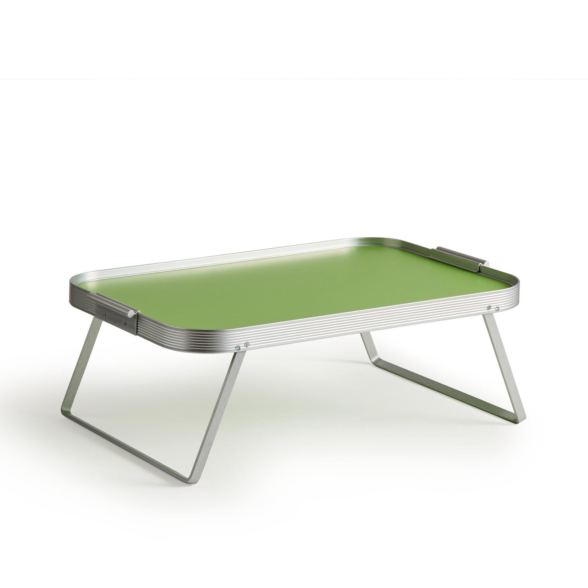 Summer Green Lap Tray with Silver Trim - Portable Bed Desk for Breakfast, Laptop Work & Reading in Bed - Perfect for Home, Office & Dorm Use