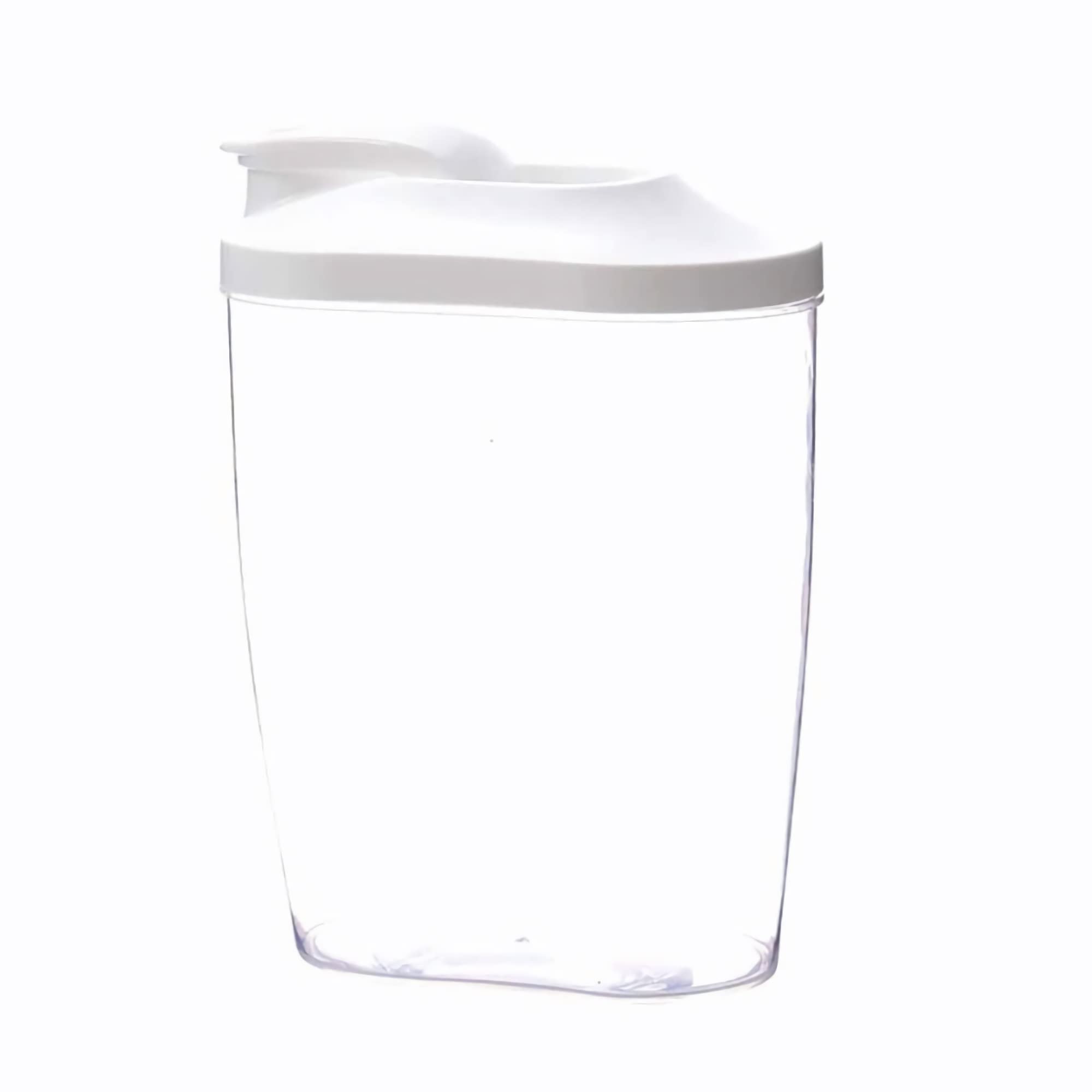 QRQ 1500ml Plastic Cereal Dispenser - Airtight Moisture-Proof Transparent Food Storage Container for Rice, Cereal, Snacks - Perfect for Kitchen Pantry & Refrigerator Organization (2-Pack, Clear) - Ideal for Meal Prep, Bulk Food Storage & Space Saving