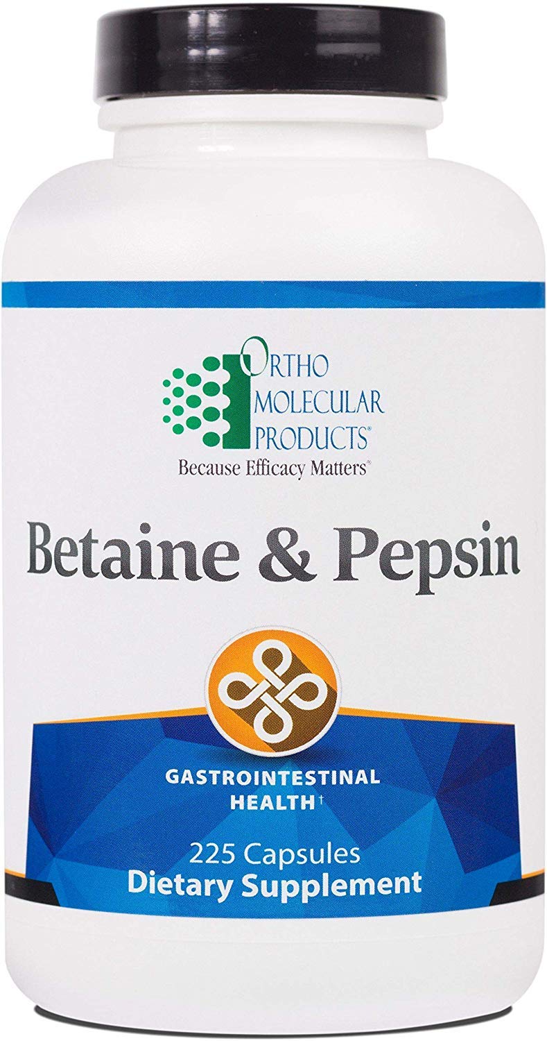 Betaine & Pepsin Capsules 225ct - Digestive Support for Meals