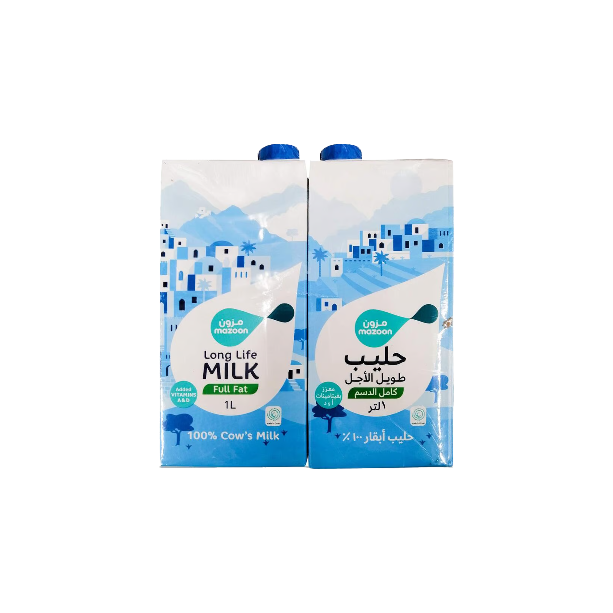 Mazoon Full Fat Milk 1 Liter (1L) - Rich & Creamy Dairy for Coffee, Tea, Baking & Healthy Breakfast