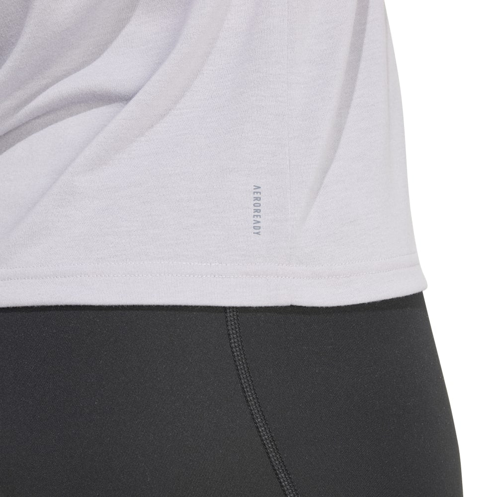 adidas AEROREADY Train Essentials Minimal Brand Logo Women's Crewneck T-Shirt - Lightweight Moisture-Wicking Workout Top for Running, Yoga & Gym