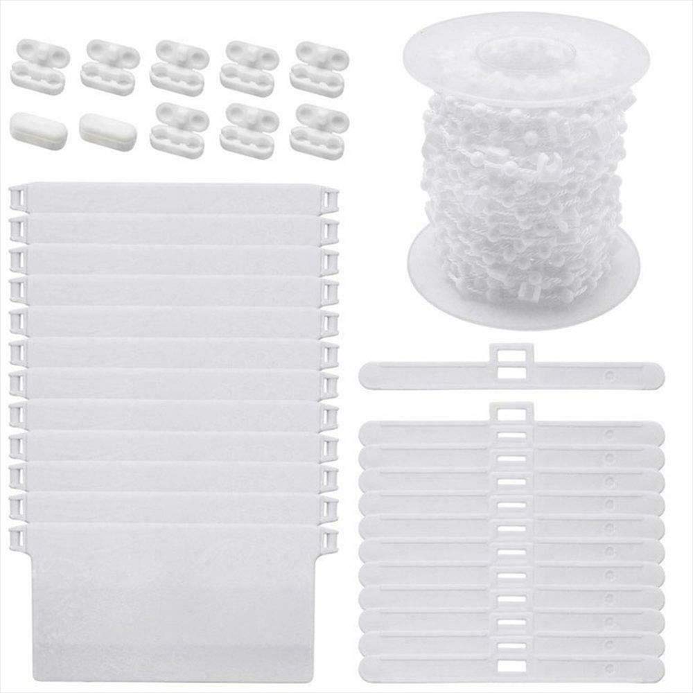 XFentech Vertical Blind Bottom Chain - 10 Meter White Chain with 34pcs Accessories for 3.5 Inch (89mm) Slats | Perfect for Home, Office & Window Decor