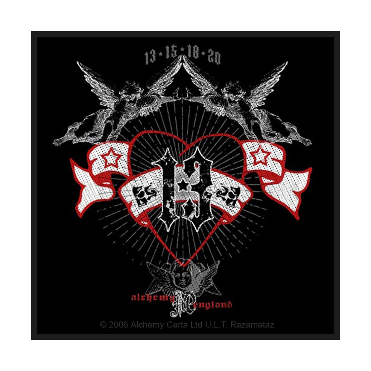 Alchemy Sew On Patch - Angels of Fortune Embroidered Iron-On Patch for Jackets, Bags & DIY Crafts | Gothic Fashion Accessory