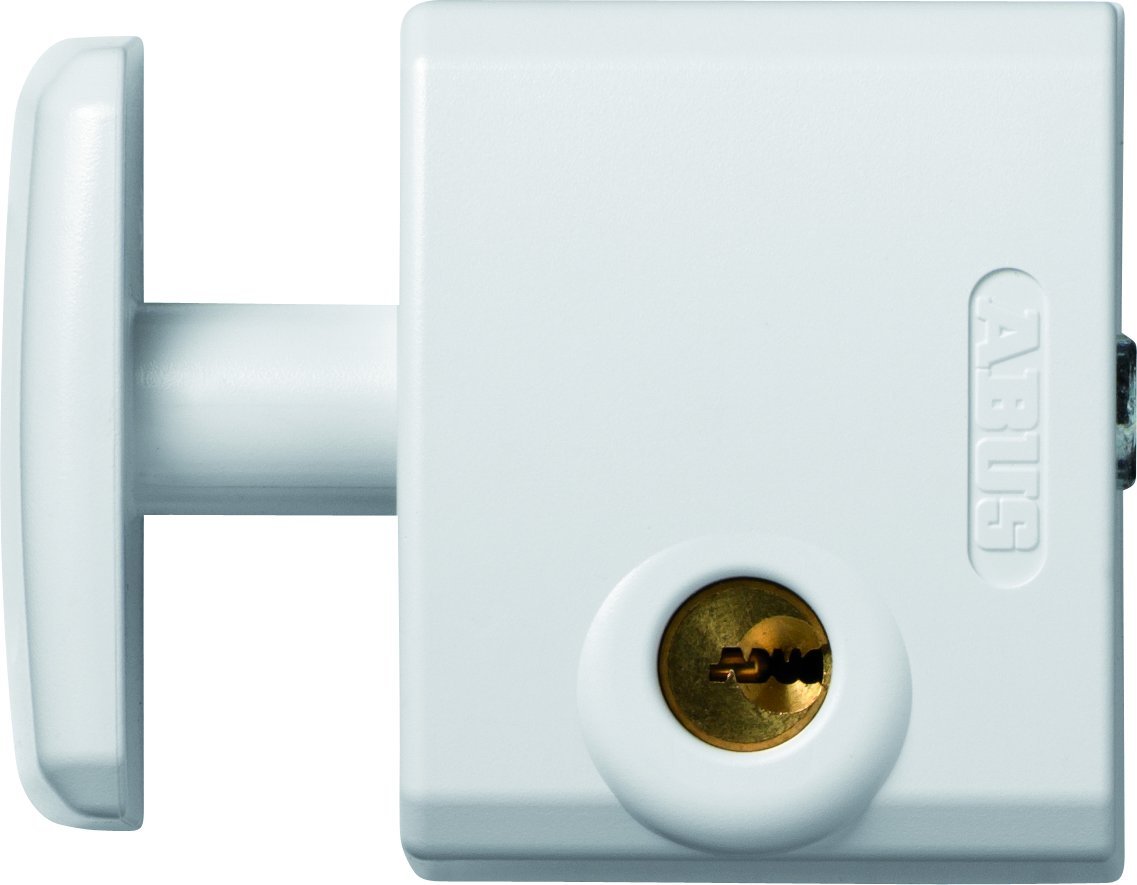 ABUS 26801 FOFTS3002 White Sliding Window Lock Pendant - Secure Door & Window with Opening Concave Design | Ideal for Home, Office & Apartment Security