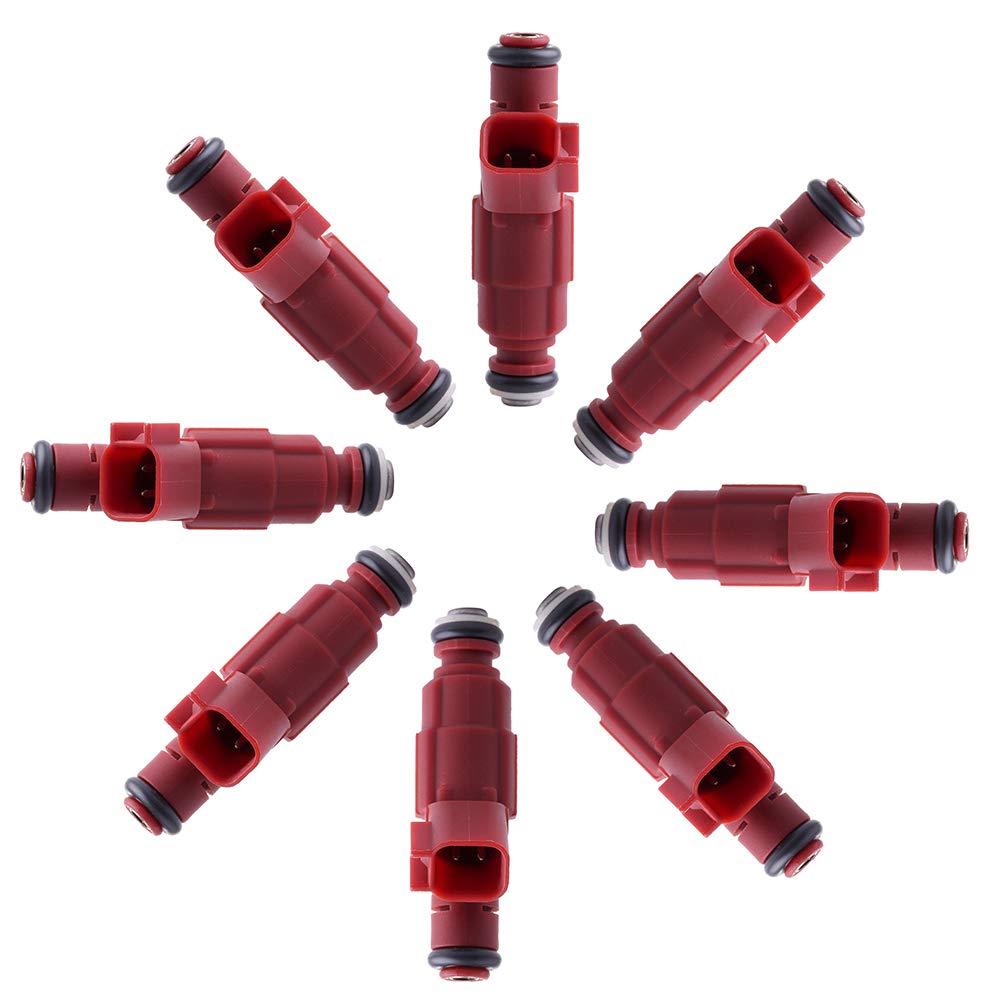 OCPTY 8pcs Fuel Injector Replacement Kit - 1 Hole Design Compatible with Dodge Dakota, Durango, Ram 1500/1500 Van, Ram 2500/2500 Van (Fits Part# 0280155934) - Engine Performance Upgrade for Better Fuel Efficiency & Smoother Acceleration