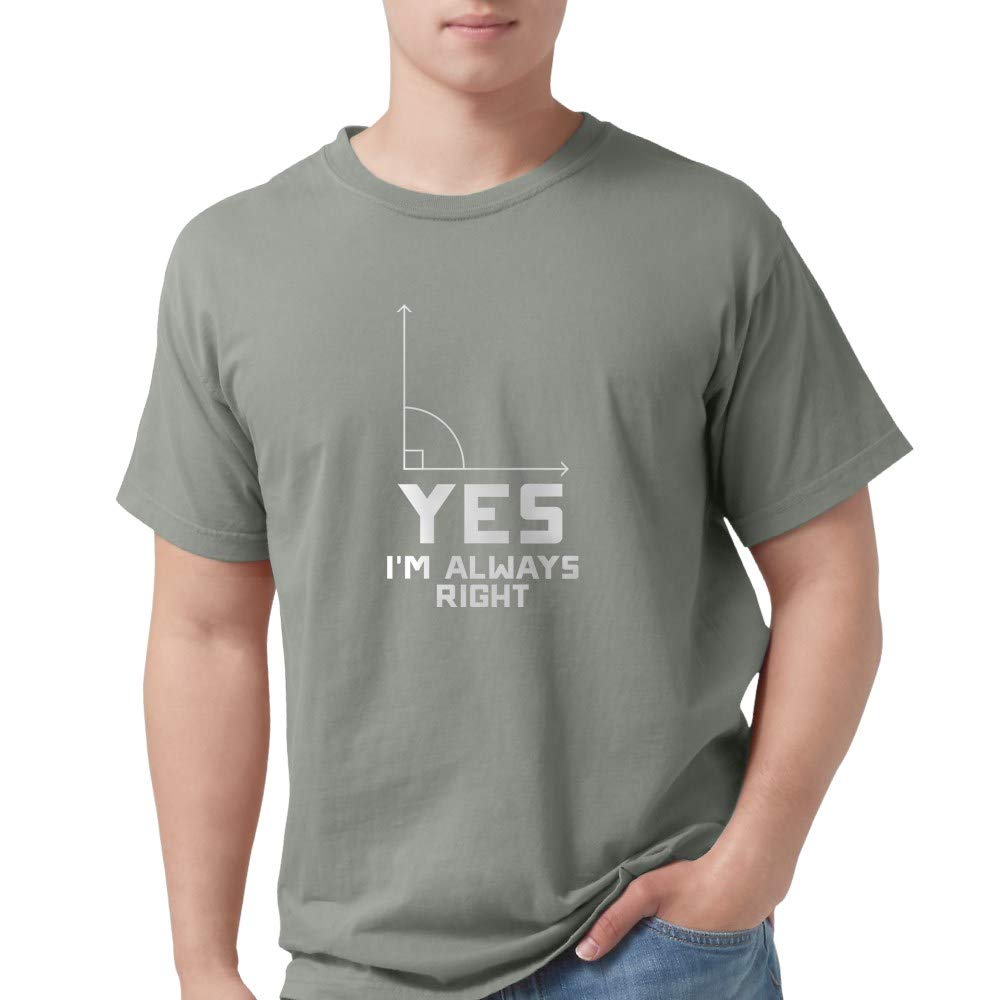 Yes I'm Always Right Men's Comfort Colors T-Shirt - Funny Sarcastic Graphic Tee for Casual Wear, Gifts & Everyday Outfits