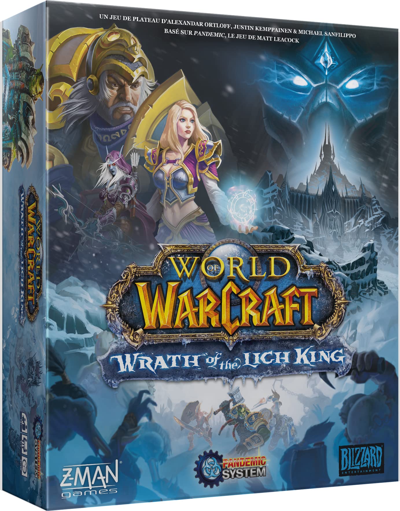 Z-Man Games Pandemic: Wrath of The Lich King - Cooperative Board Game for 1-5 Players, Ages 14+, 60 Min Playtime - Perfect for Game Nights, Fantasy RPG Fans & WoW Lovers (ZMGWLK01FR)