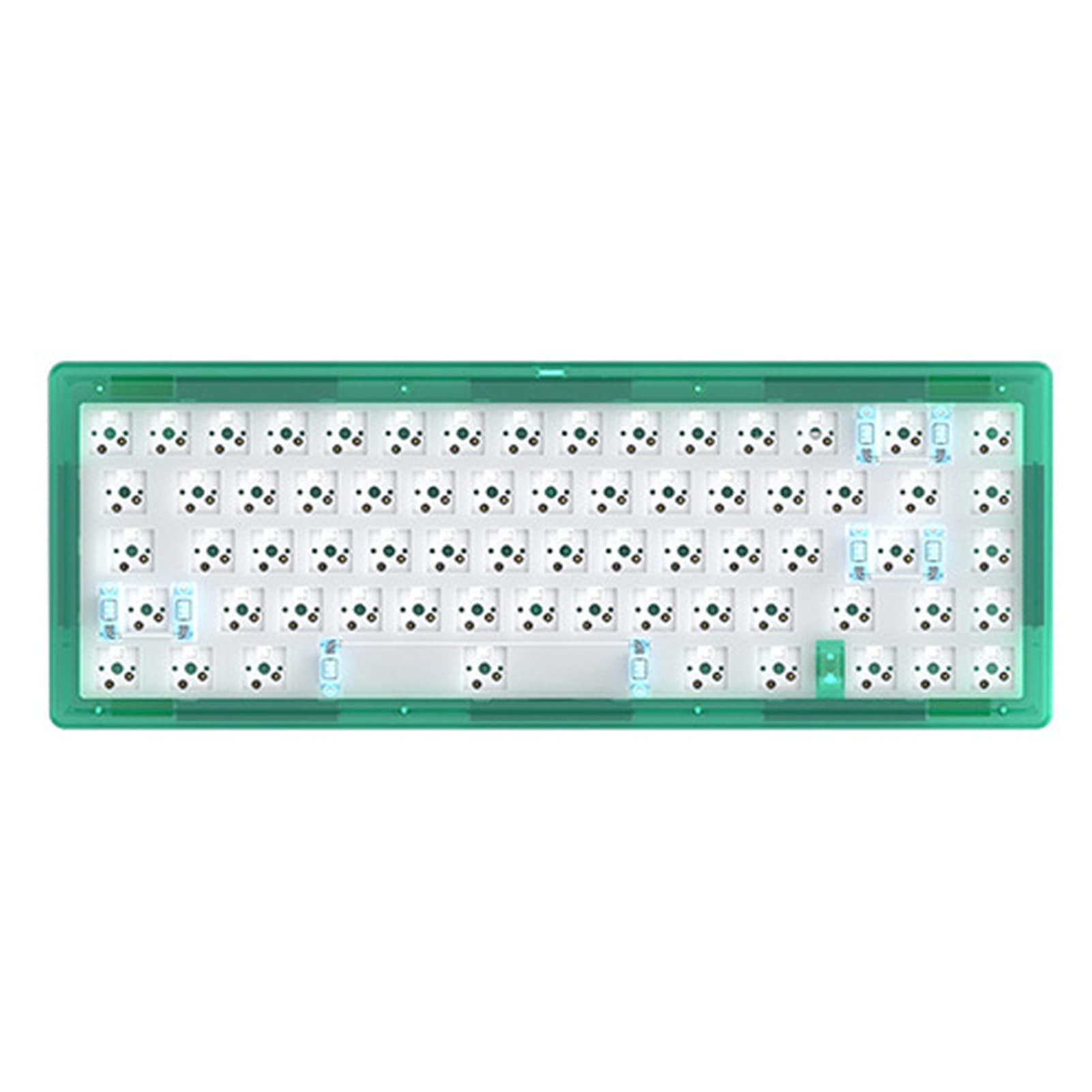 LGBN 65% TKL RGB Gaming Keyboard DIY Kit - 67 Keys Hot-Swappable Mechanical Keyboard with Customizable Software, Type-C Wired, Translucent Green Case for PC & Mac Gamers (Perfect for FPS, MOBA & Typing Enthusiasts)