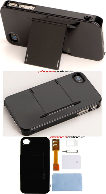 Armour4iPhone Multifunction Protective Case for iPhone 4/4S - Shockproof, Anti-Scratch Cover with Built-in Stand (Black) | Perfect for Outdoor Activities, Travel & Daily Use