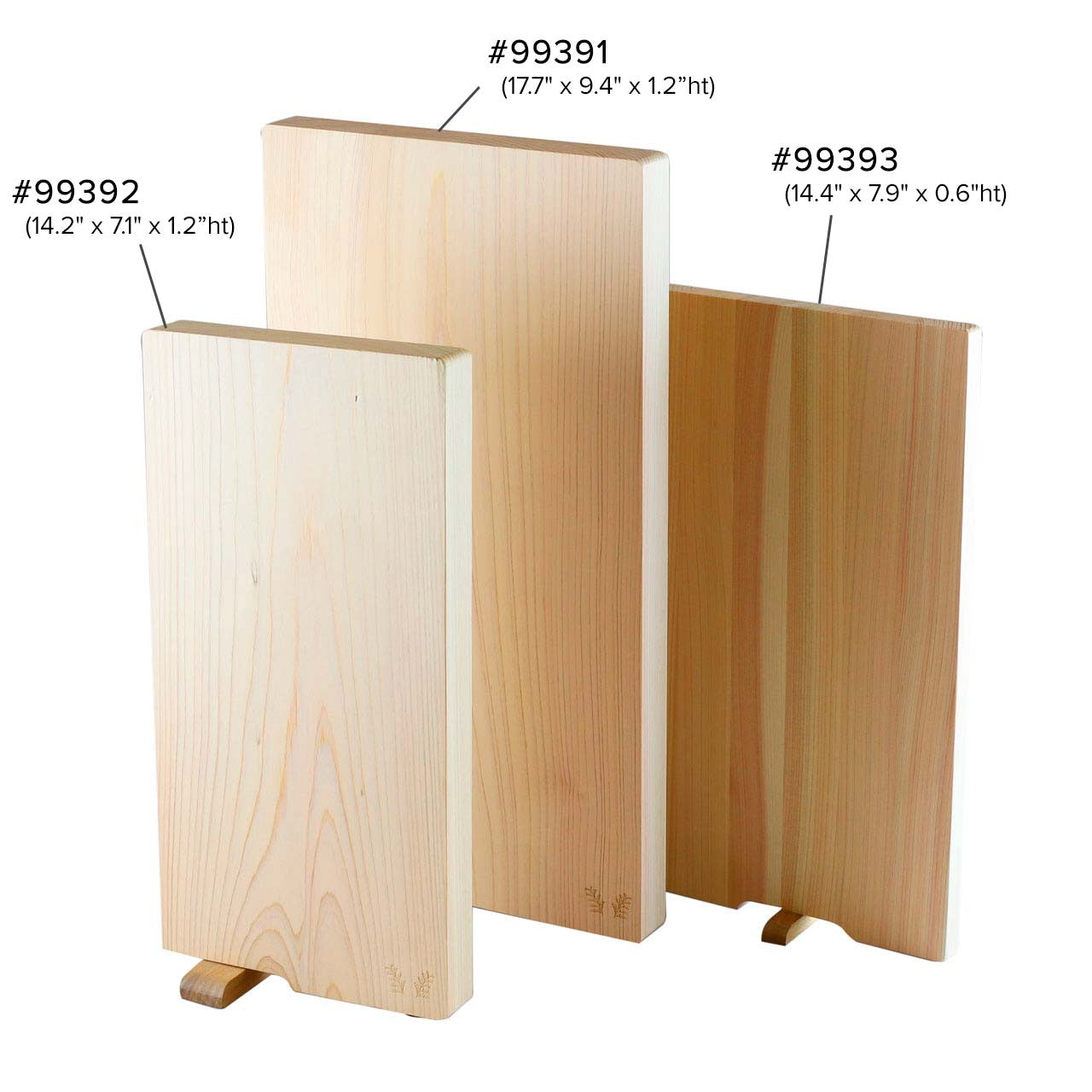 Premium Hinoki Wood Cutting Board with Stand - 17.7