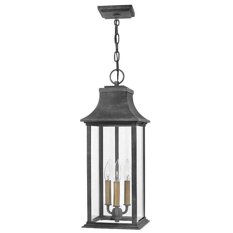 Adair 3-Light Hanging Lantern - Vintage Industrial Pendant Light for Kitchen Island, Dining Room, and Entryway Lighting