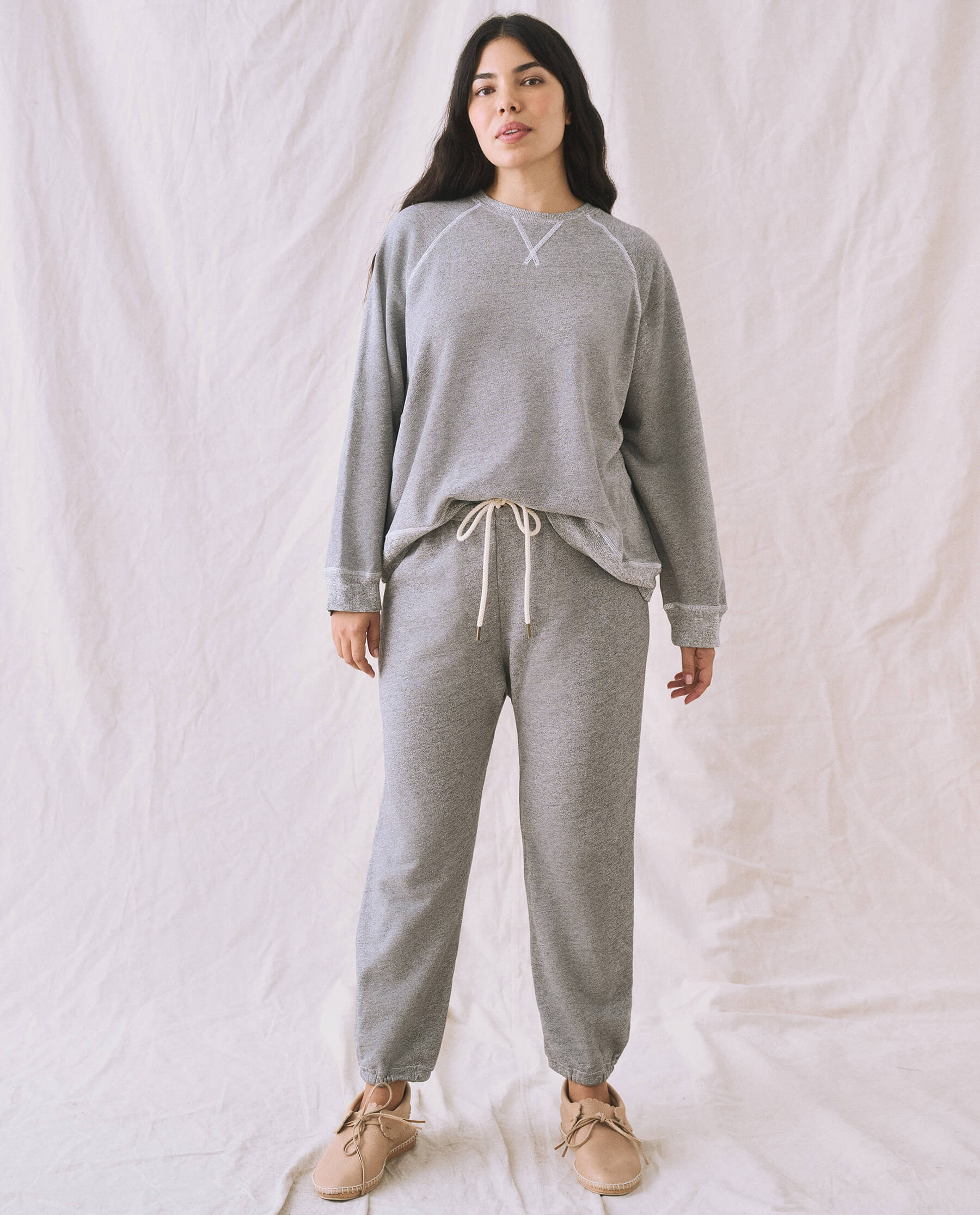 Comfy Slouch Sweatshirt for Women - Soft Varsity Grey Pullover | Perfect for Casual Wear, Lounging & Weekend Outfits