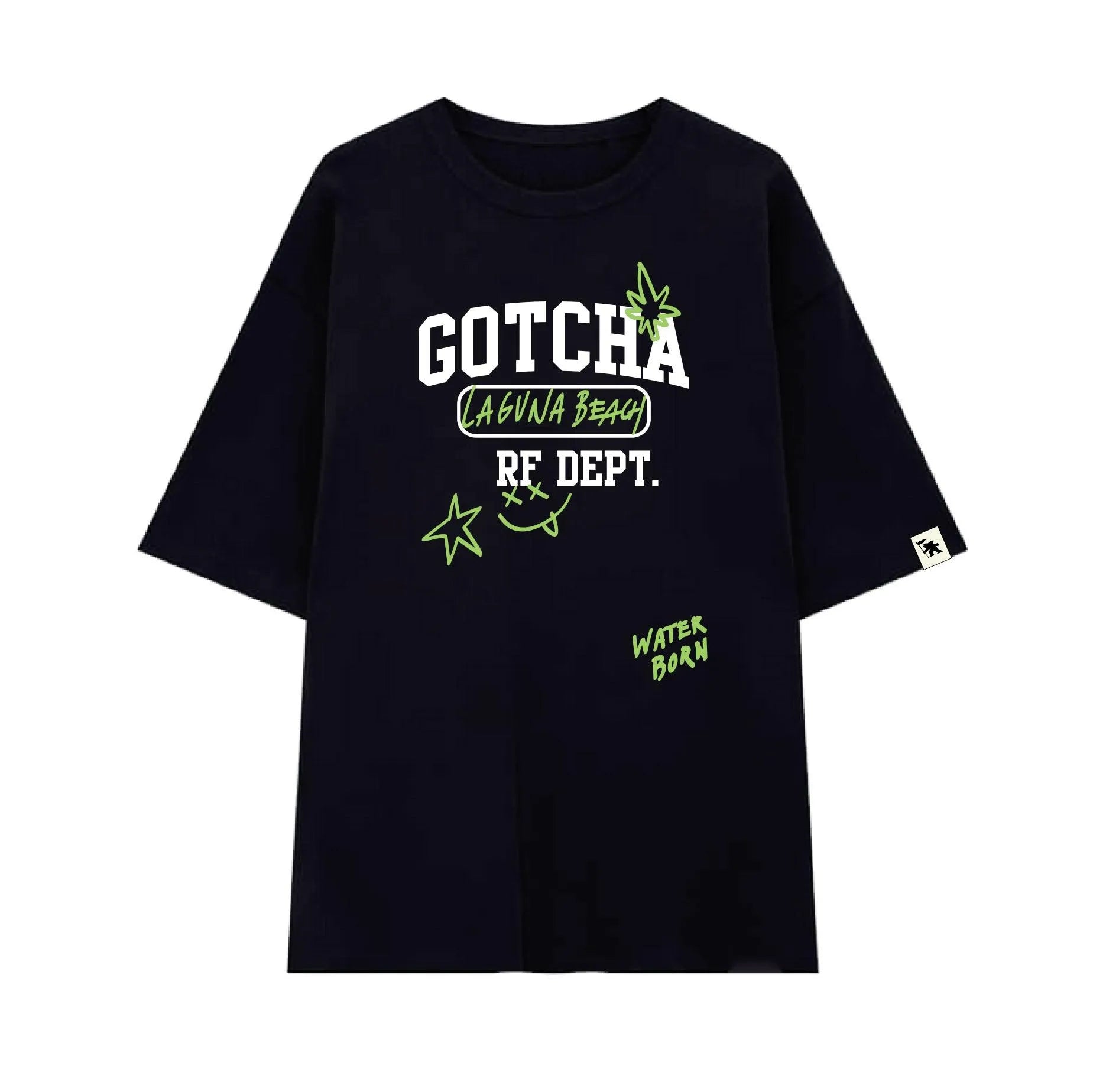 Gotcha Waterborn Oversized Black T-Shirt for Men - Comfortable & Stylish Streetwear for Casual Wear, Gym & Everyday Outfits