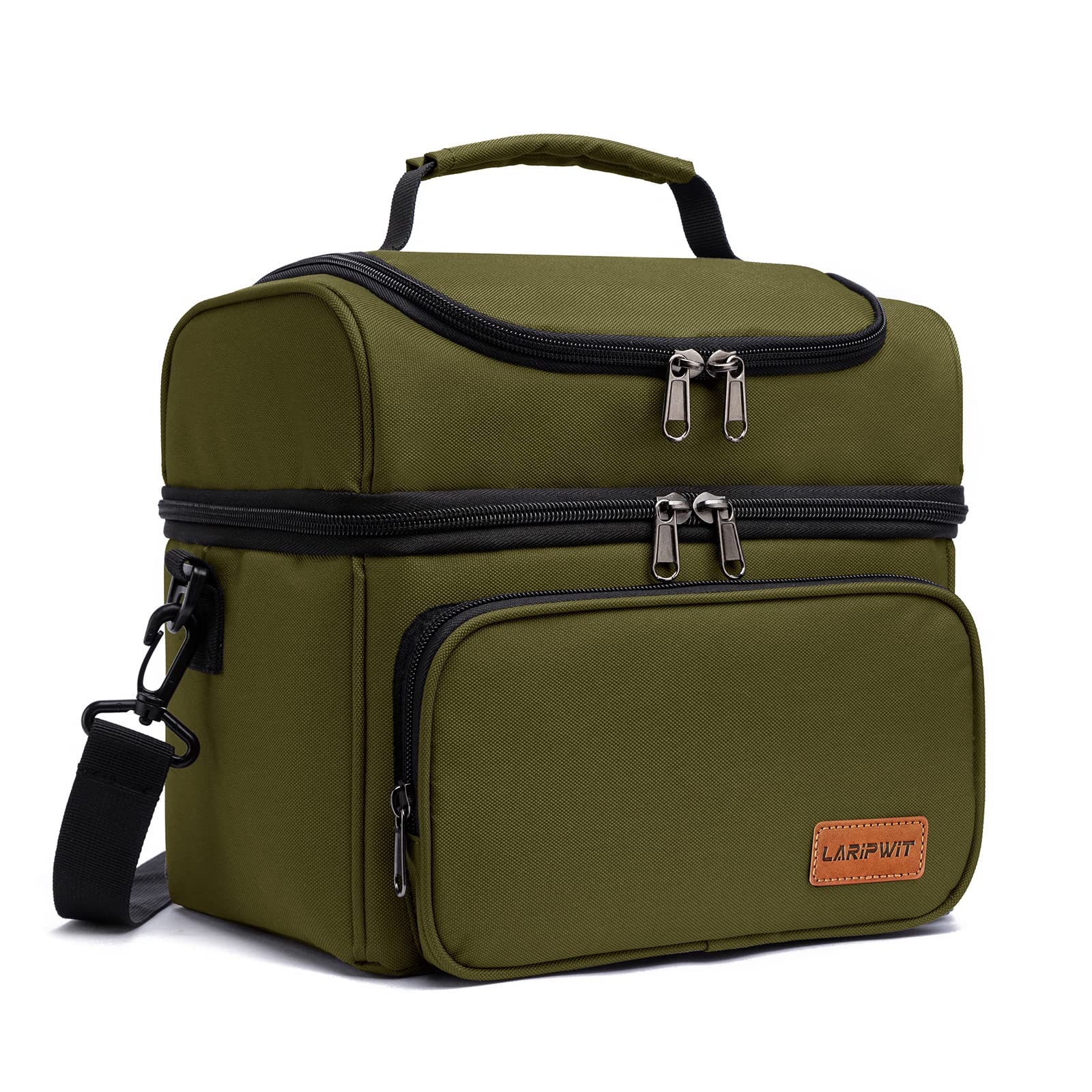 Laripwit Insulated Cooler Bag - 12/24 Can Capacity, Double Deck Soft Lunch Box for Men & Women - Reusable Beach, Work, Travel, Picnic & Camping Cooler - Perfect for Outdoor Adventures, Office Lunches & Family Outings