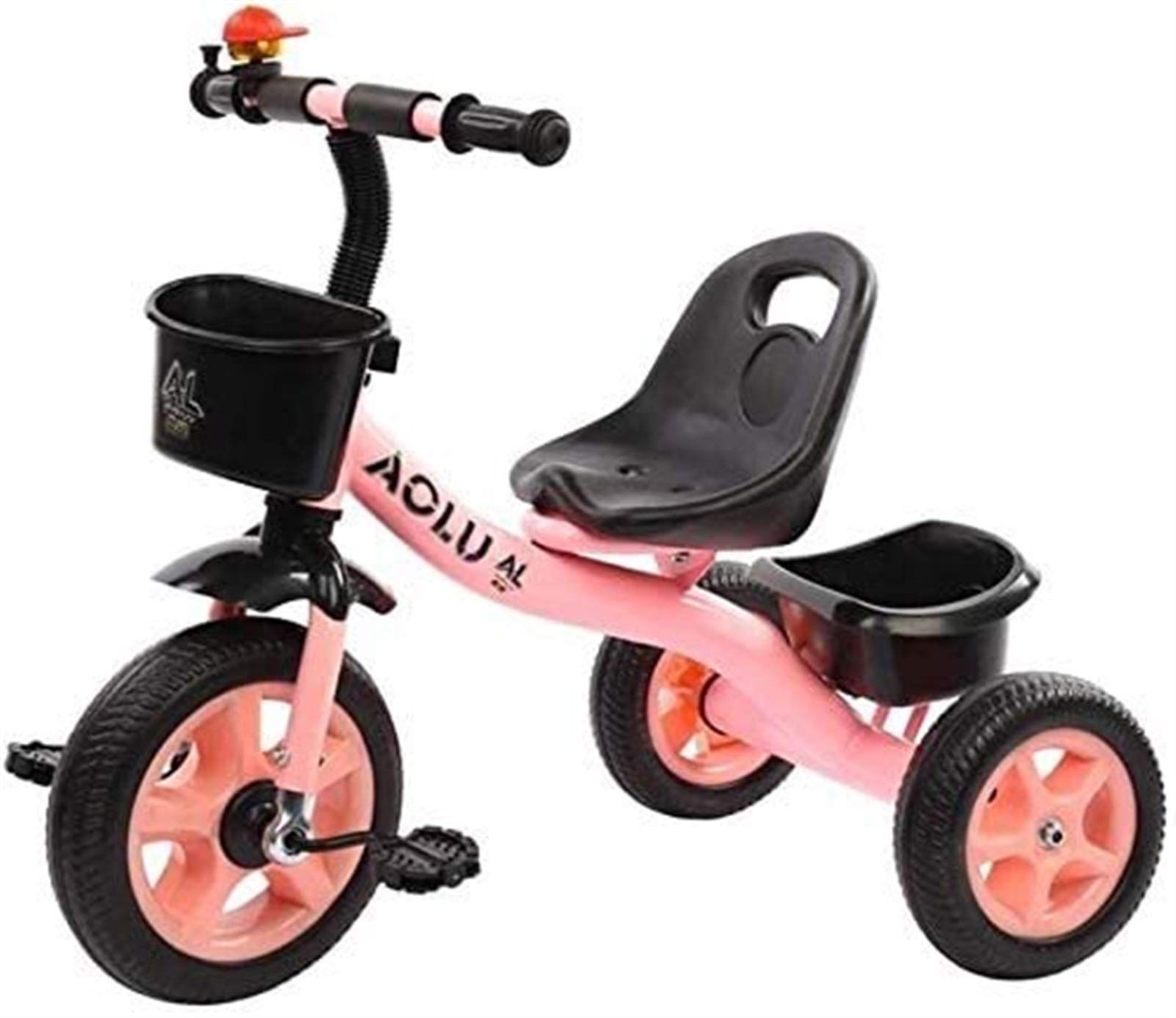 Foldable Pink Toddler Tricycle for Kids Ages 2-5 Years - 3-Wheeled Outdoor Ride-On Toy for Boys & Girls - Perfect for Park Rides, Backyard Play & Learning Balance