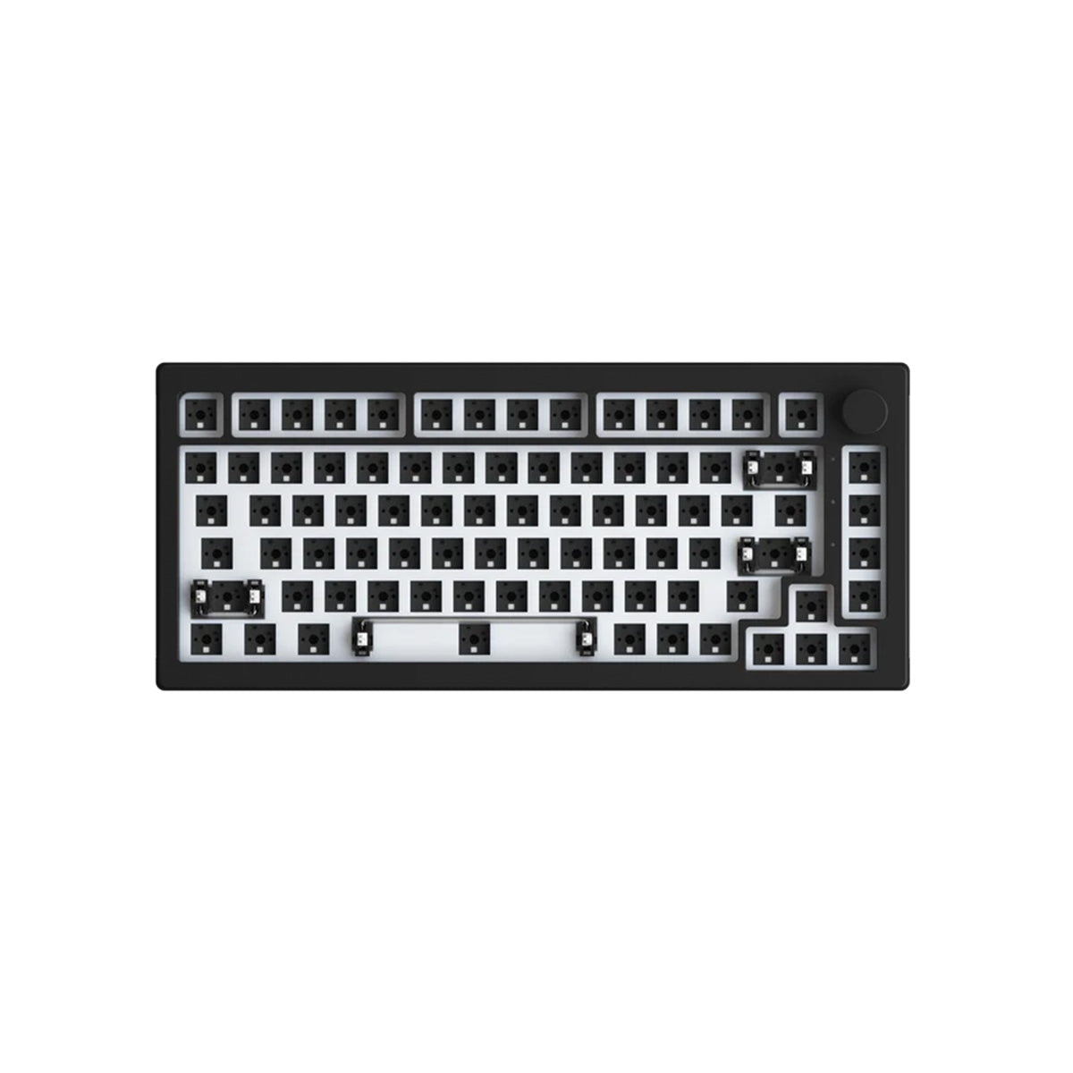 Akko 5075S VIA 75% RGB Hot-Swap Barebones Mechanical Keyboard Kit - Dark Night - Perfect for Gaming, Typing & Office Work