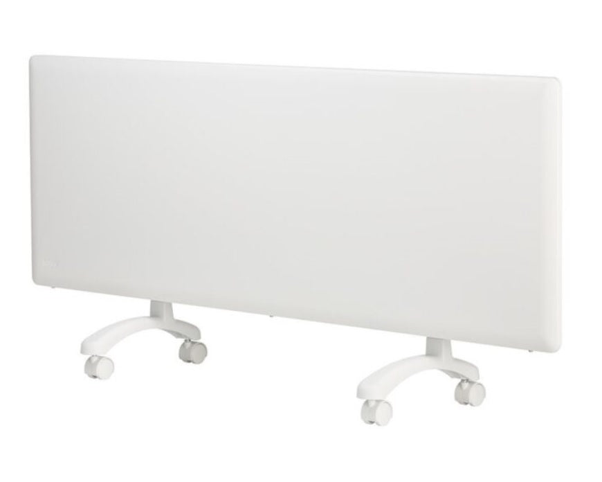 Nobo 2.4kW WiFi Smart Panel Heater with Castors - Energy Efficient Electric Wall Heater with Remote Control & App - Perfect for Bedroom, Living Room & Office