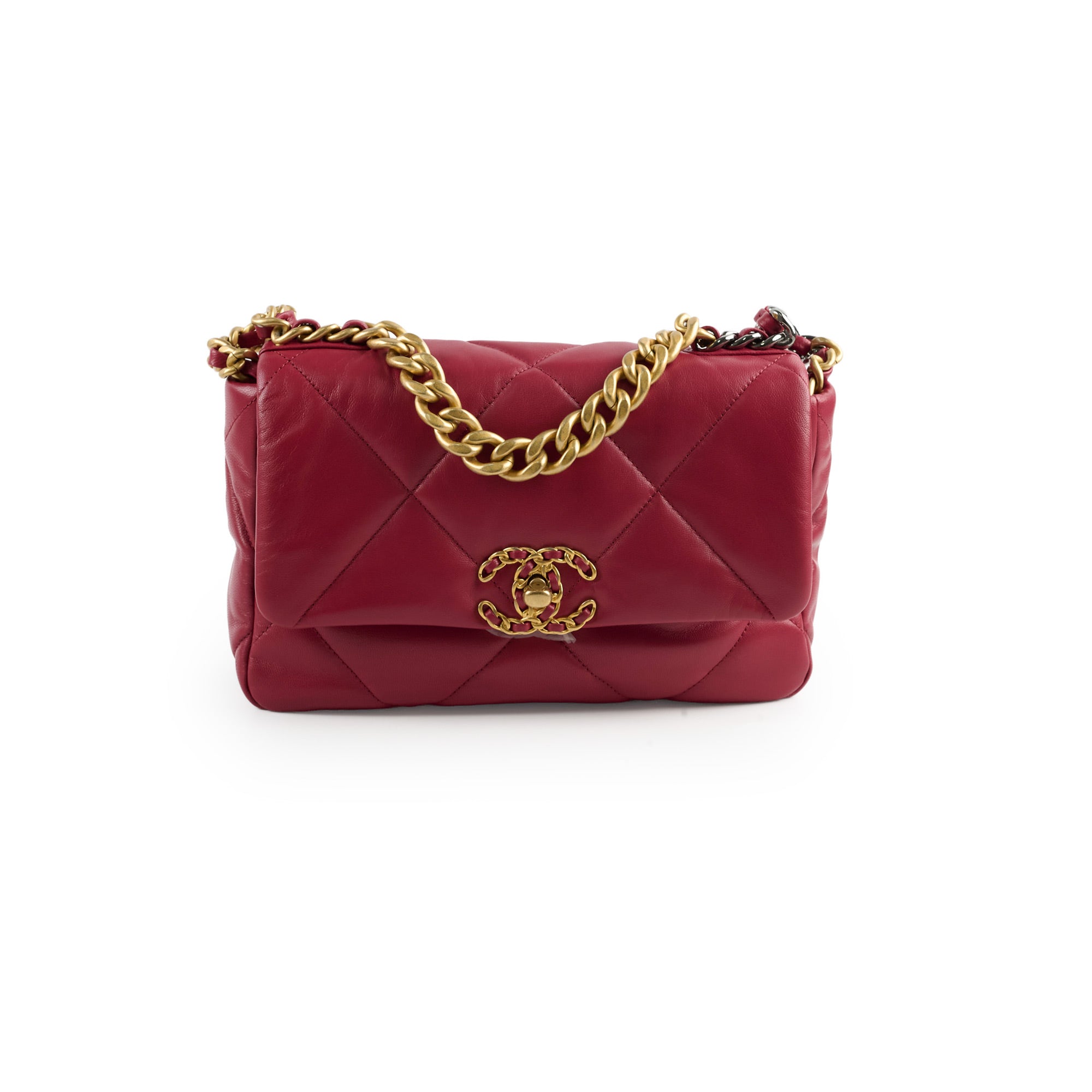 Chanel Small 19 Handbag Dark Red 28 Series - Luxury Crossbody Bag for Women, Perfect for Parties & Evening Events