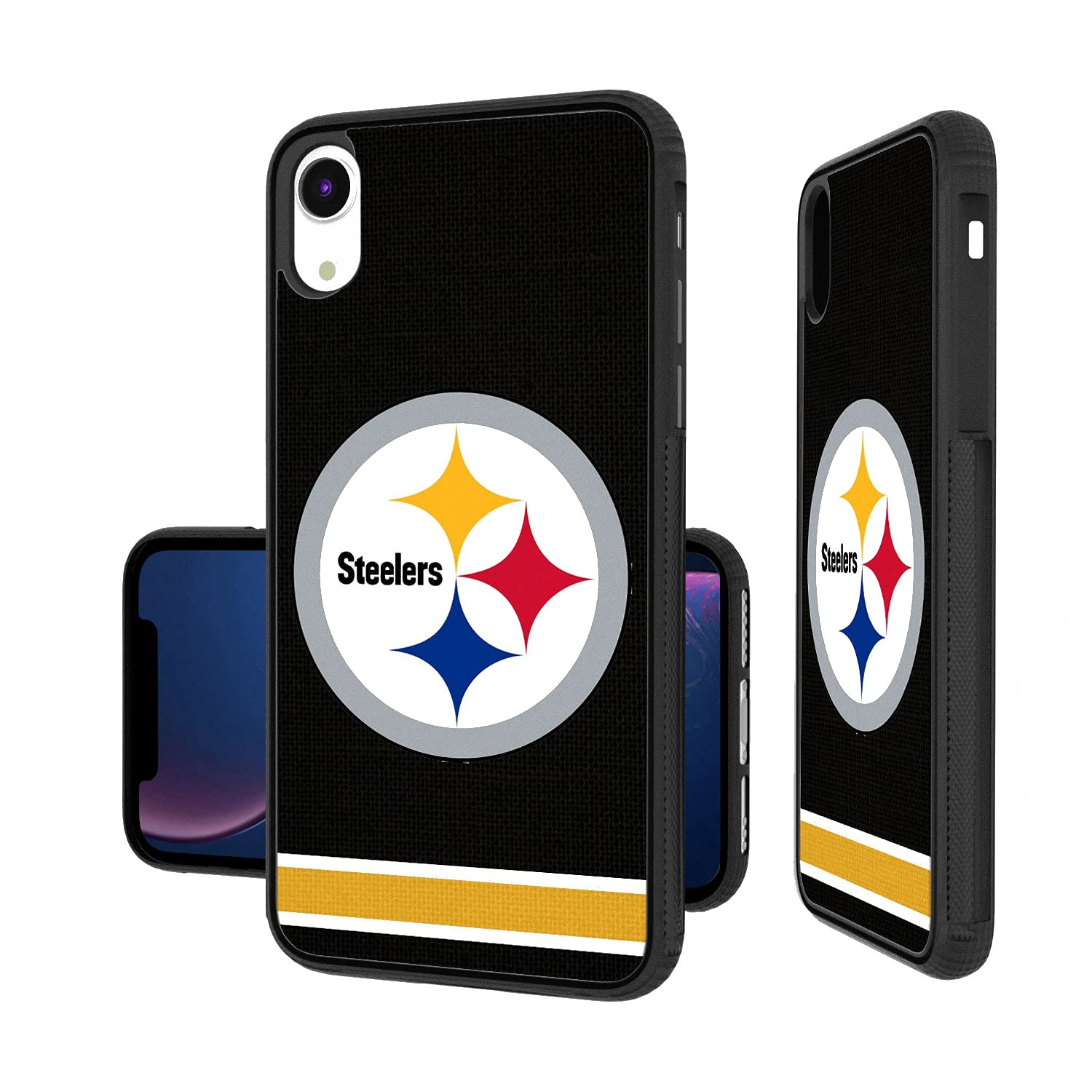 NFL Team Logo iPhone Bumper Case - Shockproof Protective Cover with Stripe Design for iPhone 14/13/12/11 - Perfect for Game Day, Sports Fans & Everyday Use