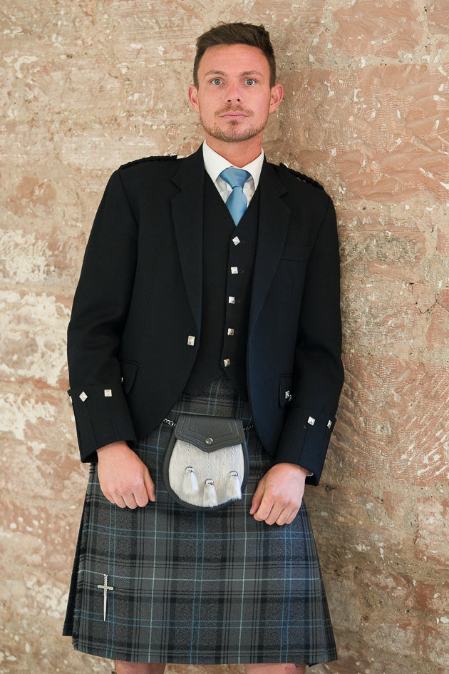 Black Argyll Outfit - Traditional Scottish Kilt Suit for Men | Perfect for Weddings, Highland Games & Formal Events