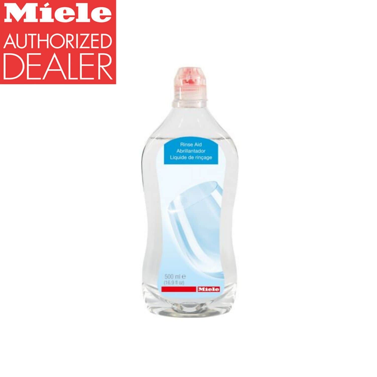 Miele Dishwasher Rinse Aid - 16.9 oz Bottle for Spot-Free, Shiny Dishes - Perfect for Glassware, Silverware & Dishware - Use in Miele & Other Dishwashers
