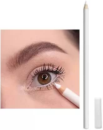 AGLEY Long Lasting Waterproof White Eyeliner Pencil - Smudge-Proof & Water-Resistant for All-Day Wear - Perfect for Highlighting, Tightlining & Waterline Makeup